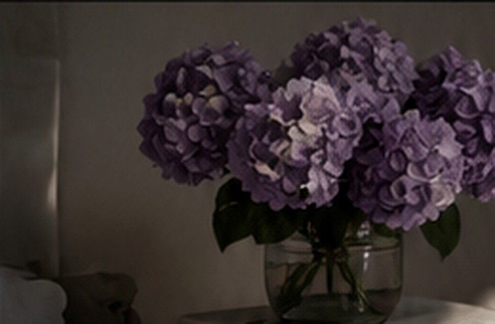 Purple flowers in a refined home setting